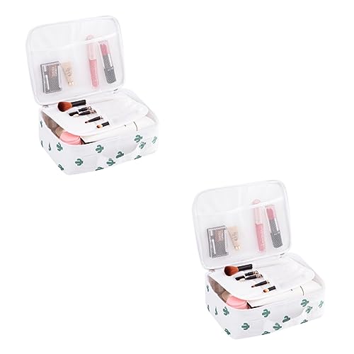 Trousse de maquillage cosmétique FOMIYES 2 pièces pochette de rangement transportable et compacte