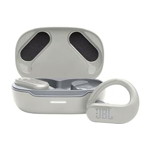 JBL Endurance Peak 3 - Dust and Water Proof (IP68) True Wireless Active Earbuds, JBL Pure Bass Sound, Up to 50 Total Hours of Playback with Speed Charge, Ambient Aware & Talk Thru (White)