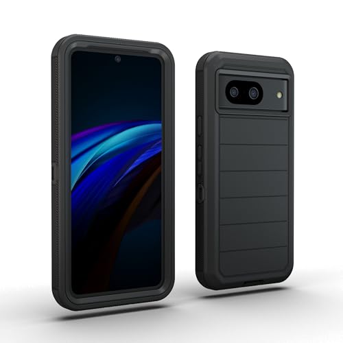 Image of Pirum Protective Back Case Compatible for Google Pixel 8 Cover PC + TPU Full Body Shockproof Drop Protection - Black