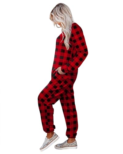 Image of Aloodor Sweatsuit for Women 2 Piece Outfits for Womens Crewneck Sweatshirts Pullover