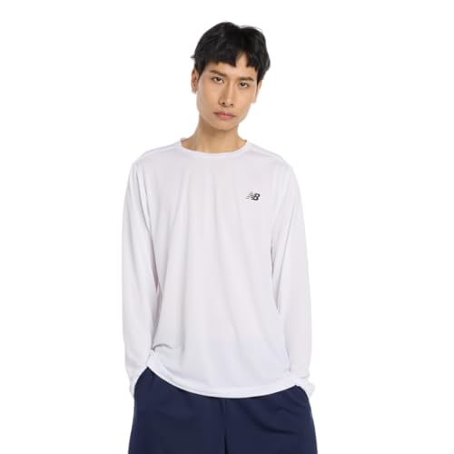 new balance(ニューバランス) 長袖Tシャツ AMT53405 Sport Logo Long Sleeve 吸水速乾 スポーツ トレーニング ランニング メンズ (AMT53405)