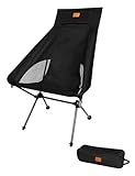 Msnaile High Back Camping Chair, Carbon Fiber Frame 2.6 lbs Ultralight Folding Chair, Compact Portable Camp Chair for Adults, Backpacking, Hiking, Outdoor, Travel (Green Oxford Fabric)