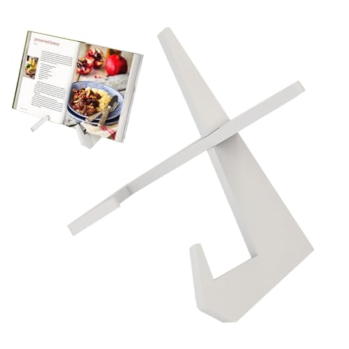 Hahhhha 22391194 White Wooden Cookbook Holder