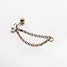 Handmade 16g 14g Pearl double chain conch ear stud, Conch hoop double chain ring, 316l surgical steel, Sold as piece