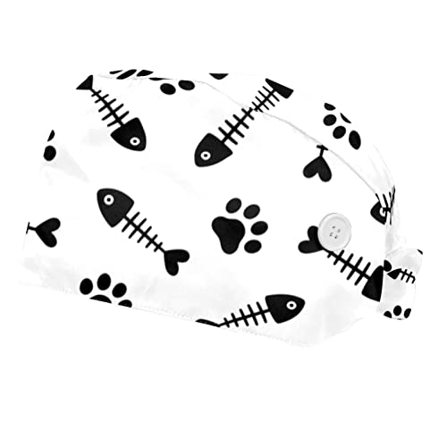 Casquette pour hommes femmes chapeaux de travail os de poisson patte de chat