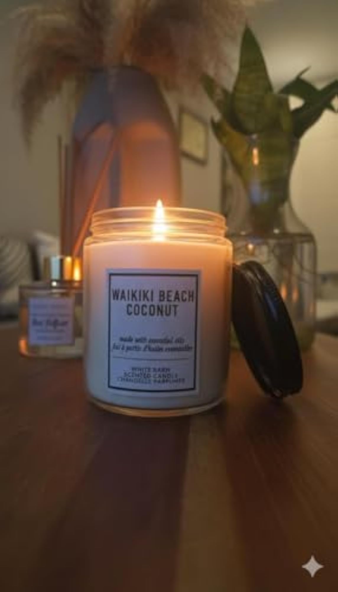 Tropical Coconut & Beachy Vanilla Scented Candle, Relaxation Gift