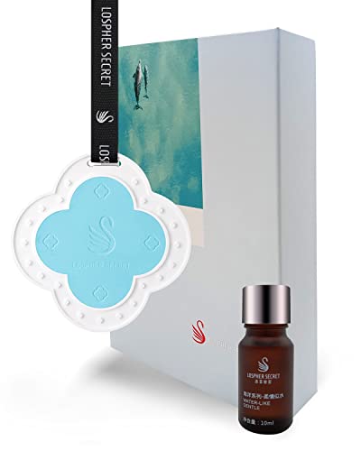 ikeda perfume Auto Lufterfrischer | Automobilduft mit 10 ml ätherischen Ölen | Gipsanhänger mit 45-tägigem langanhaltendem Duft | Nature Fragrance Auto Remove Odor Deodorizer Geruch (Ozean, 1pcs)