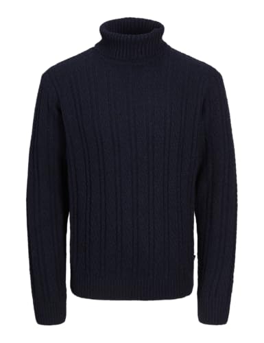 Pull en tricot homme hiver chaud col roulé cable knit Jprblatrent