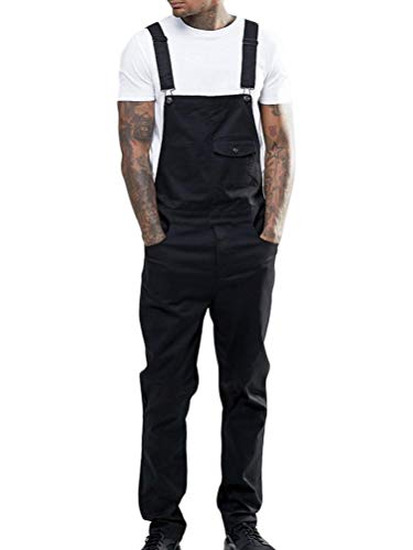 shownicer Homme Jeans Salopette Overall Slim Classique Skinny Regular Combinaisons Grande Taille...