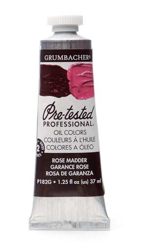 Grumbacher Pre-Tested Oil Paint, 37ml/1.25 Ounce, Rose Madder Hue (P182G)