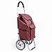 Faltbare Einkaufstasche Ersatztasche für Einkaufswagen,wasserdichte Oxford-Stoff Trolley Tasche mit Seitentasche,Ersatz für Einkaufsroller zum Einkaufen und Aufbewahren,Rot