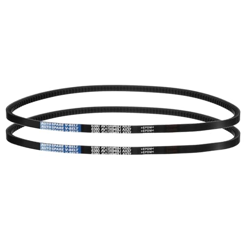 AX37 Belt, Raw Edge Cogged Industrial Rubber EPDM V-Belt, Pack of 2