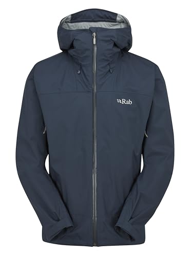 Rab Men's Downpour Plus 2.0 Waterproof Breathable Jacket for Hiking & Climbing