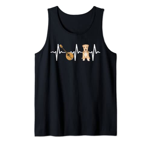 Mandolin Lakeland Terrier Heartbeat Dog Lover Tank Top