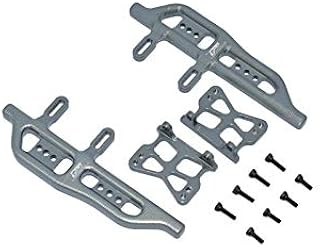 Aluminum Side Steps For Axial 1:24 SCX24 Deadbolt AXI90081 / Jeep Wrangler AXI00002-12Pc Set Gray Silver