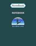  Notebook: vintage big bear lake california snowboard fan - for men woman Journal/Notebook Blank Lined Ruled 100 pages 8x10 inches