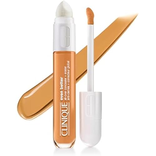 Clinique Even Better All-Over Full Coverage Concealer + Eraser Makeup For Dark Undereye Circles | With Hyaluronic Acid + Caffeine | Hydrating, Brightening + Depuffing