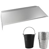 BAC-006 Drip Pan Heat Baffle Replacement Parts and Grill Black Grease Drip Bucket with 20 Pack Disposable Foil Liner for Traeger 34 Series & Tex Elite, Traeger Pro 780 Pellet Smoker Grill