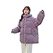Produktbild Damen Kleidung Daunen Federjacken Mantel Winter Baggy Verdickung Warme Kapuze Damen Puffer Baumwolle Gepolsterte Jacke, violett, 38