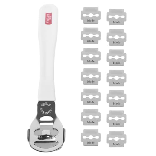 Rosenice Rasoir Pour Les Pieds RâPe Pied PéDicure Avec 20 Lames Inoxydables Pour Enlever Peau Dure CallositéS Et Cuticules Soins Des À Domicile Et...