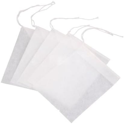 Monkeybrother Disposable Drawstring String Empty Heat Seal Filter Paper Tea Bags (100pcs)