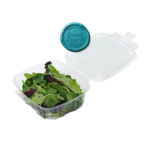 GoodGuardâ„¢ 24 oz. Multi-Purpose Clamshell Tamper Evident Food Packaging, Crystal Clear, Pack of 180 - Compostable Food Storage Container with Lids for Bakery, Fruit, Deli, Salad, Cake, Dessert