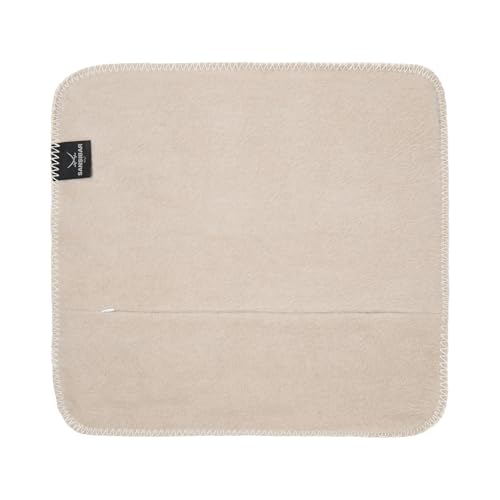 Sansibar Jacquard Kissenhülle Doubleface, wärmend und flauschig-weich, Dekokissen aus Baumwollgemisch, 50x50 cm (Taupe)