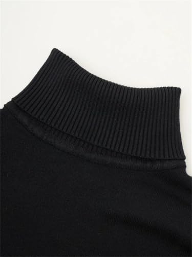 Men's Pullover Sweaters Long Sleeve High Collar Classic Loose Comfortable Casual Pullovers3