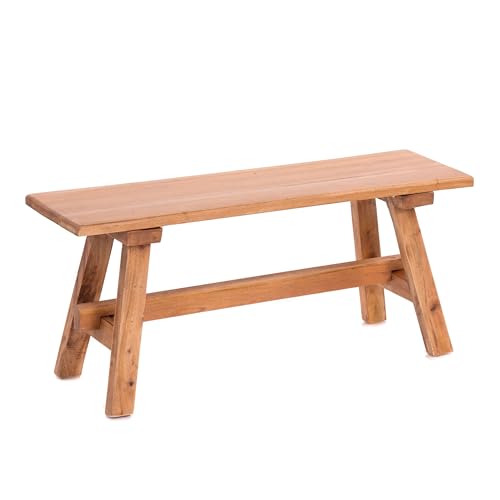 DESIGN DELIGHTS RUSTIKALE HOLZBANK Anzio 90 | 90x39x26cm (BxHxT), Bank aus...