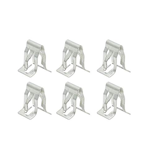 Image of X AUTOHAUX Car Dashboard Retainer Instrument Panel Metal Clips 15 x 16.6mm 6pcs