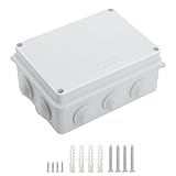 LeMotech ABS Plastic Dustproof Waterproof IP65 Junction Box Universal Electrical Project Enclosure White 5.9 x 4.3 x 2.8 inch (150 x 110 x 70 mm)