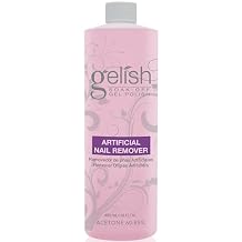 Gelish Artificial Nail Remover Soak-Off Polish Remover for Fast, Gentle Removal, Prevents Drying, and Maintains Healthy Nails. Ideal for Professional and At-Home Use 16 oz