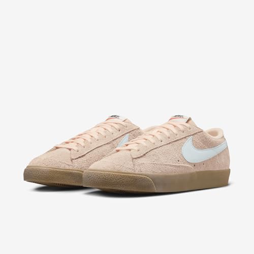 Nike Blazer Low '77 Vintage Women's Shoes (FQ8060-800, Crimson Tint/Gum Light Brown/Team Orange/Glacier Blue) Size 8