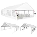Party Tent 20x40Ft Heavy Duty Outdoor Canopy Tent Carport Gazebo Wedding Tent Carport Event Shelter Large Canopy Tent with Storage Bags