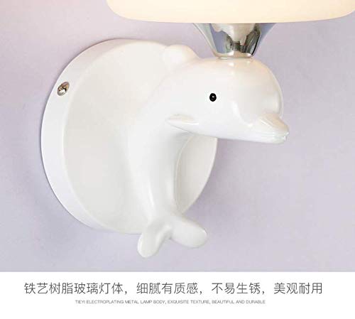 Led wall sconce eficiente de luz difusa y sombra de vidrio 7