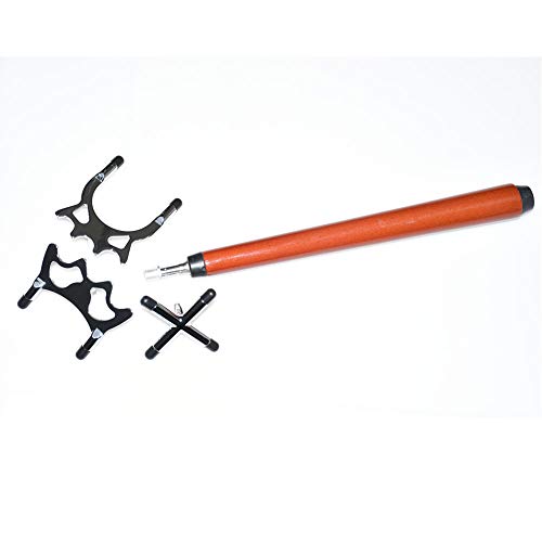 East Eagle Retractable Billiards Pool Cue Stick Bridge With Metal Bridge Head, Billiards Pool Cue Accessory (Brown, 3 Metal Bridge Head) #TOP11