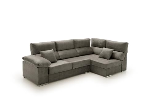 Velare Sofa Chaise Longue - Rinconera Reclinable y Deslizante Cosima Alta Gama Tostado Derecha