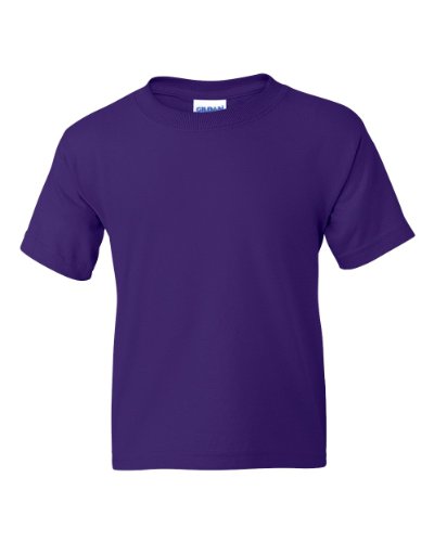 Gildan 50-50 Youth Short-Sleeve T-shirt (8000B) Tee Large Purple