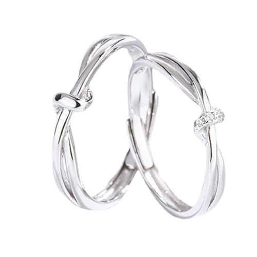 PBAHAUP Timeless Ring Couple, Silver Rings for Women, Love Knot Rings, Finger Spring Rings, Jewellery, Timeless Ring for Women, Timeless Ring for Men, Wedding Ring, Wedding Band, Narrow Rings,