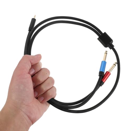 Cable jack 3.5 mm a doble 6.35 mm FUNNETOYU de 1 metro para conectar auriculares a mesas de mezclas 4