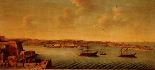 Cuadro en lienzo de la Vista de Valetta de 60x90cm para decoración de pared