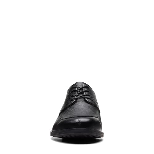 Clarks Clarks Collection Men's Whiddon Apron Oxford, Black Tumbled Leather, 11 Medium US