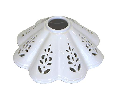 Paralume in ceramica traforata ricambio per applique e lampade 22 cm