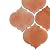 Moroccan Mosaic & Tile House Natural Terracotta Arabesque, 8"X9"X3/4", Tile, Orange