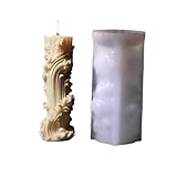 letsgetfun New 2024 3D DIY Plant Vine Roman Column Candle Silicone Mold, Plaster Aromatherapy epoxy Resin Silicone Mould Decorative Kitchen Accessories Creative Gifts ZL197