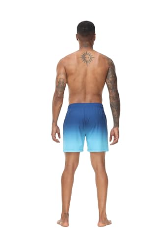 Image of Tyhengta Men's Swim Trunks Quick Dry Beach Shorts with Zipper Pockets and Mesh Lining