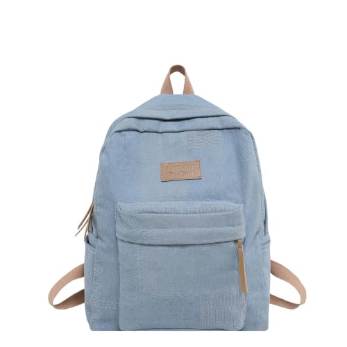 Sac à dos denim délavé pour femme et ado | Cartable vintage bleu ciel léger et tendance