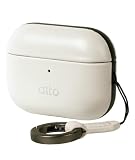 【Alto】 AirPods Pro3 対応 ケース 本 革 耐衝撃 落下防止 カラビナ ストラップ 付 レザー カバー ワイヤレス充電 可 [ AirPods Pro 3 エアーポッズプロ3 第3世代 対応 ] Leather Case (Portable) フロストホワイト