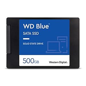 Western Digital 500GB WD Blue 3D NAND Internal PC SSD – SATA III 6 Gb/s, 2.5″/7mm, Up to 560 MB/s – WDS500G2B0A, Solid State Drive