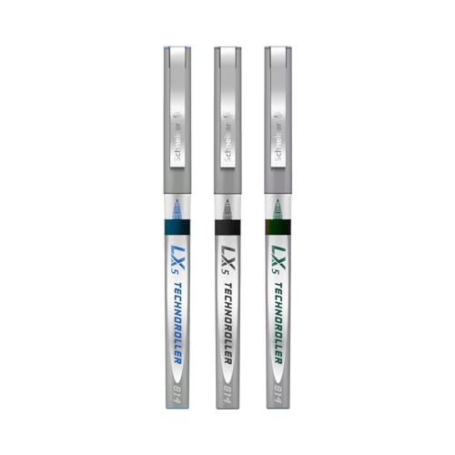 Image of Luxor Schneider LX 814 Technoroller|Roller Ball Pen|Pack of 3-(Blue+Black+Green)|Cone Tip|0.5mm|100% German Technology|Consistent Ink Flow|Smooth Writing Experience| Ideal for Students & Professionals